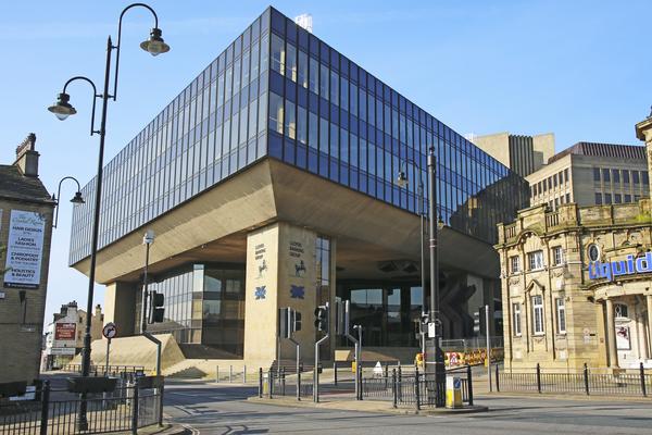 Bank Building ©Shutterstock /Alastair Wallace Modern glass-fronted bank building in the centre of Halifax