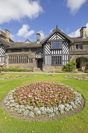 Shibden Hall ©Shutterstock /Alastair Wallace Shibden Hall near Halifax on a sunny day with flower beds in foreground