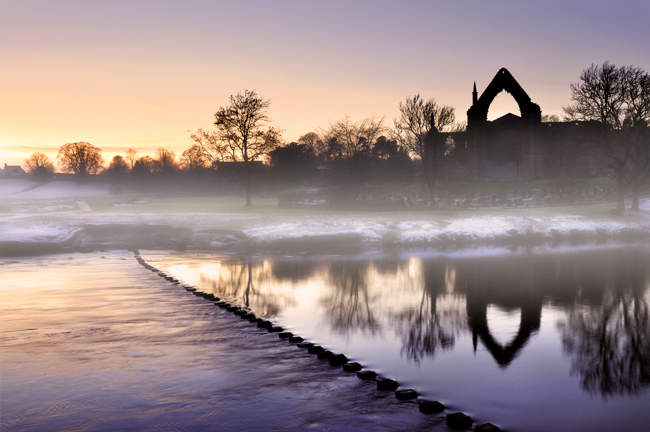 Bolton Abbey in mist