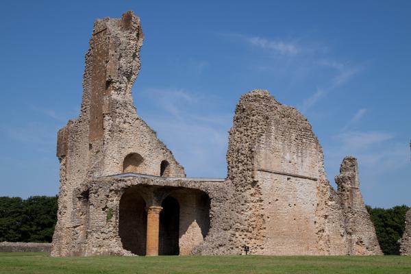 Ruins of Sherborne Old Castle in Dorset