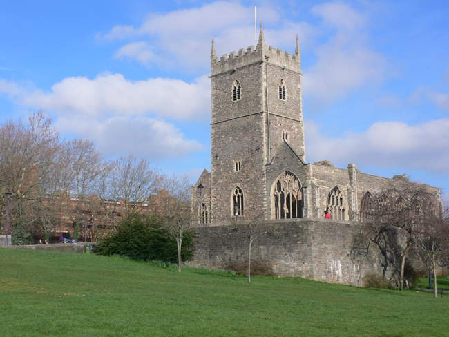 Ruins of St Peters Church, Castle Park