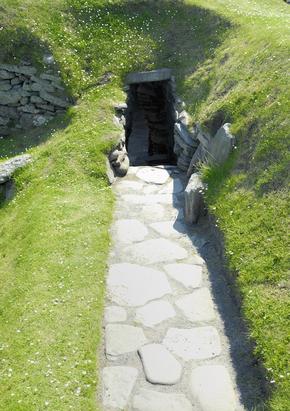External view of Jarlshof Ruins in the Shetland Islands