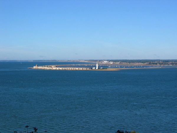 Hurst Castle from the coastal path at Cliff End,near Yarmouth