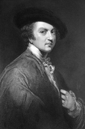 Portrait of Joshua Reynolds, engraved by T.W. Hunt