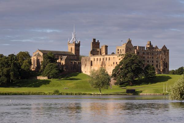 The ruins of Linlithgow Palace near Falkirk, the birthplace of Mary, Queen of Scots