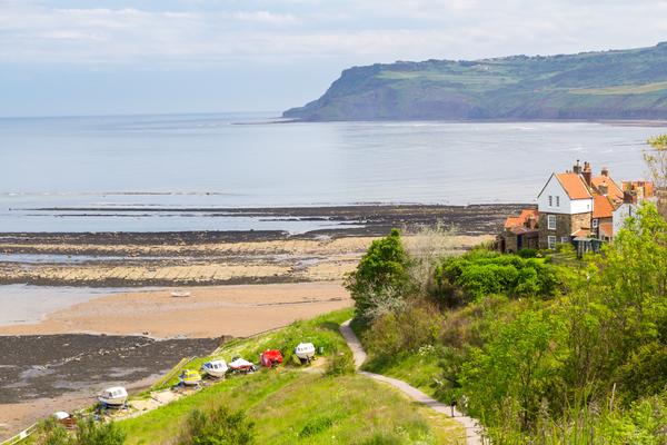 Beach and sea front at Robin Hood's Bay