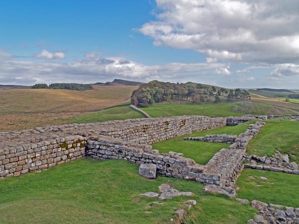 Remains of Housesteads Roman fort on Hadrian's Wall