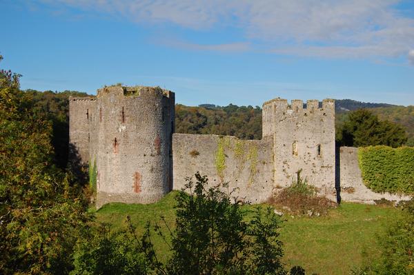 Ruins of the Norman castle at Chepstow in Wales