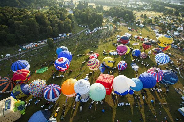 Bristol International Balloon Fiesta from the air