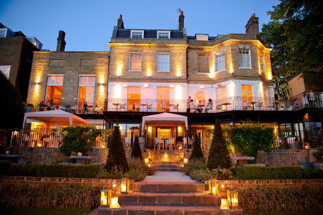 The terraced garden at The Bingham