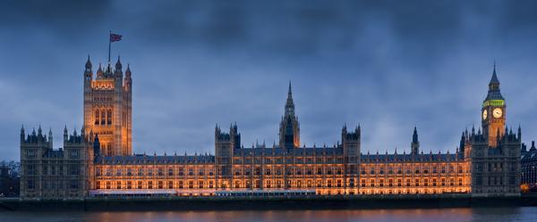 Houses of Parliament, also known as the Palace of Westminster, at night