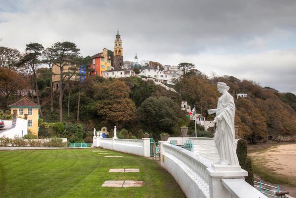 Portmeirion Village an Italian style village in the heart of Snowdonia National Park North Wales