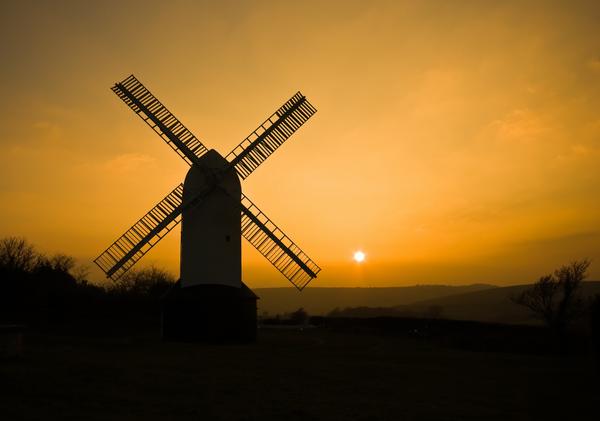 Jill Windmill on the South Downs above Clayton in West Sussex