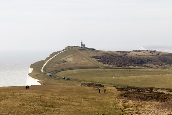 Edge of The Seven Sisters Cliffs near Eastbourne, East Sussex