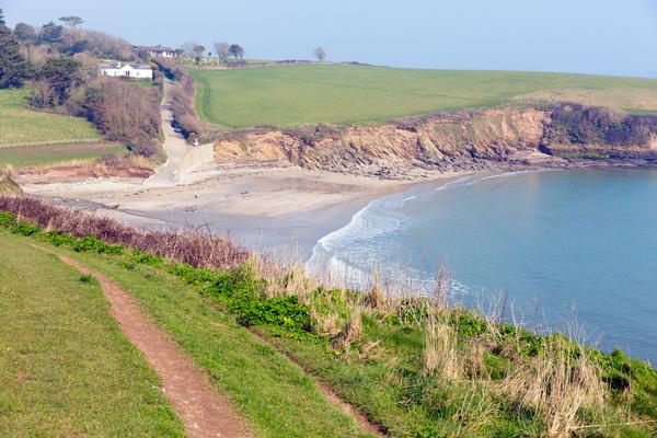 Porthcurnick Beach on the Roseland Peninsula