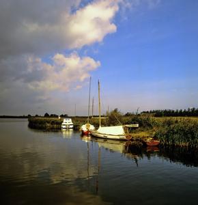 Boats at Horsey Mere on the Norfolk Broads