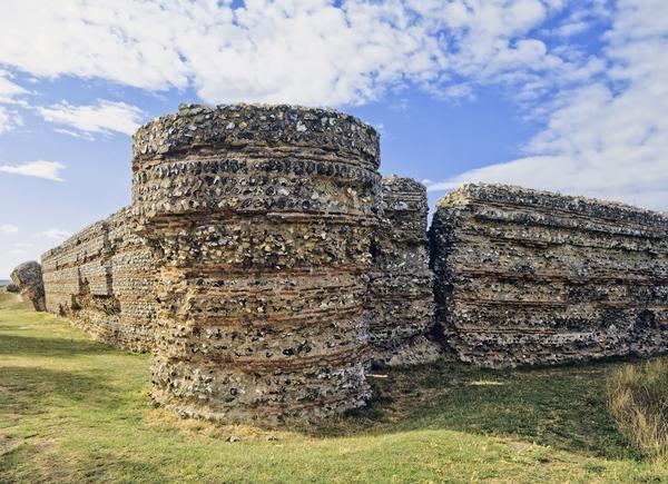 Burgh Castle roman fort on the Norfolk Broads