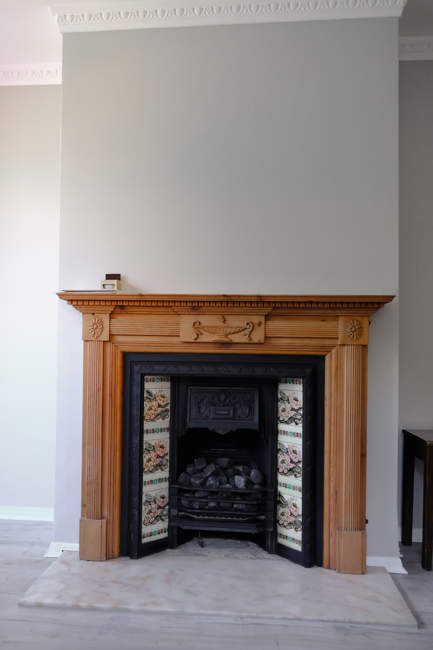 Victorian black cast iron fireplace 