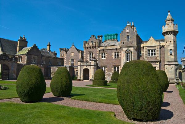 View of Abbotsford House in Melrose, Scotland