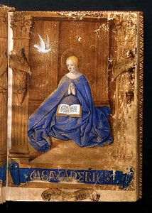 The de Croy Book of Hours, 1400s, French, associated with Jean Fouquet. From the Ruskin Collection at the Millennium Gallery. Courtesy the Guild of St George and Museums Sheffield.