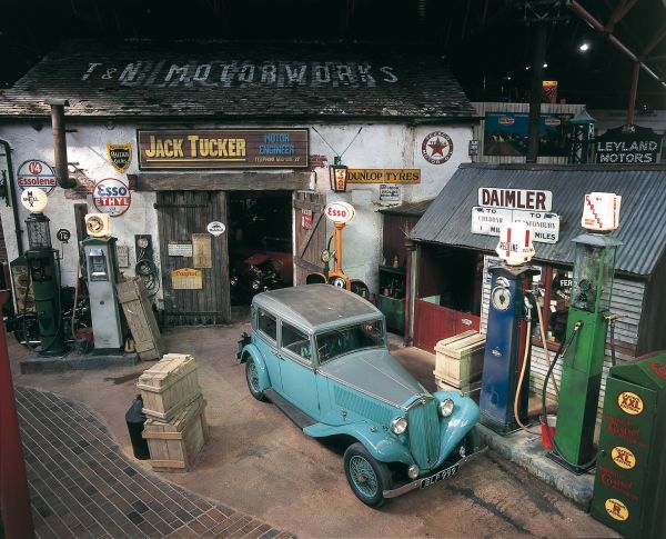 Jack Tuckers Garage in the National Motor Museum, Beaulieu