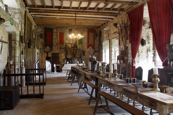 The Dining Hall © Shutterstock / Gail Johnson The Dining Hall at Chillingham Castle set out for a meal