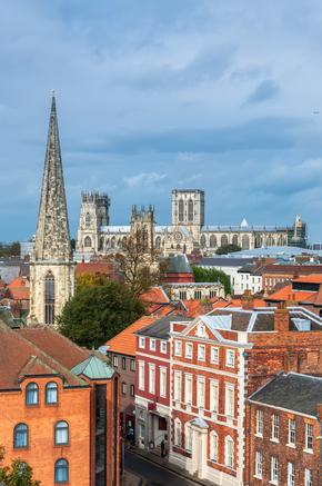 View from Clifford's Tower towards York Minster.