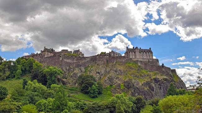 Castle on Rock View from below