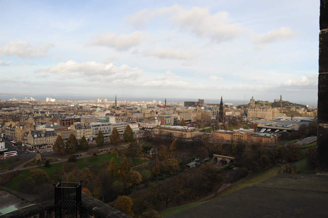 View of Edinburgh from The Castle