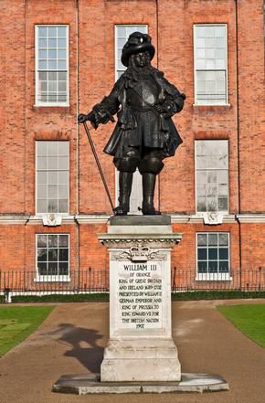Statue of King William III outside Kensington Palace in London, England