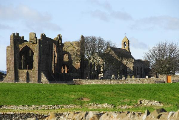 Lindisfarne Priory on a sunny day