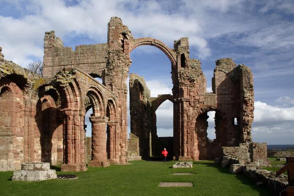The ruins of Lindisfarne Priory, Holy Island