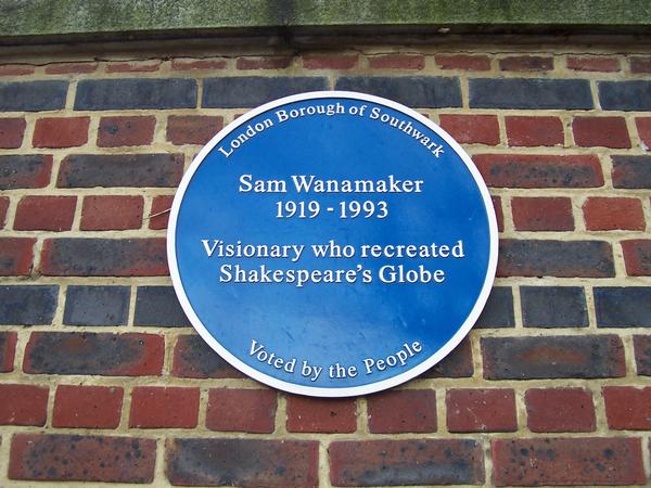 Sam Wanamaker Blue Plaque