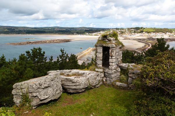View of port and causeway from St Michael's Mount