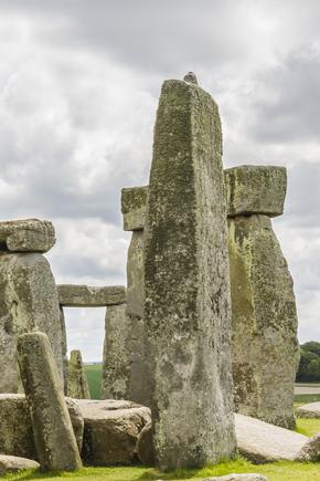 Stonehenge in Wiltshire on an overcast day