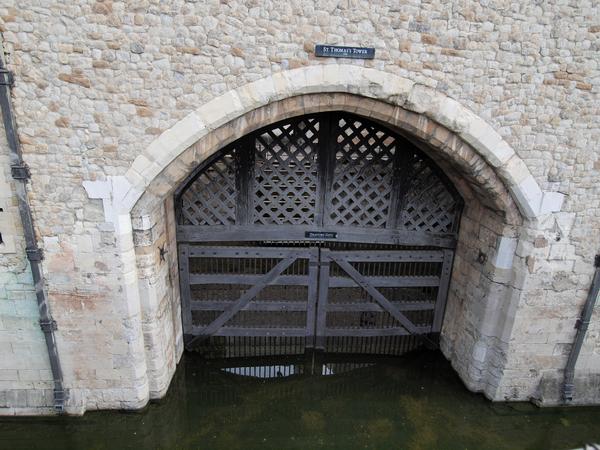Traitors Gate entrance (for boats) at the Tower of London