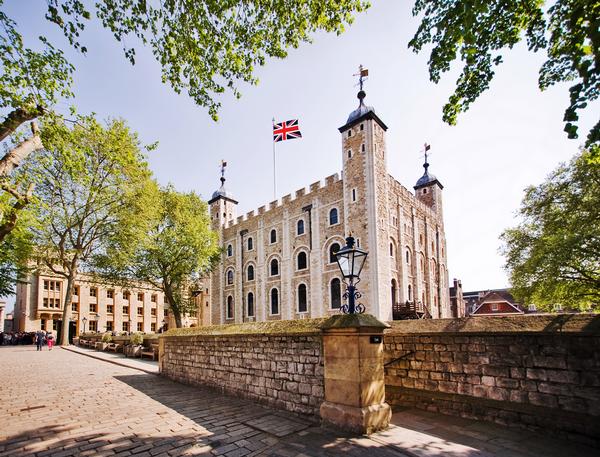 Union Jack flying over the White Tower