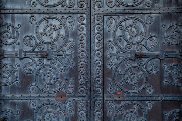 Ornate Iron Door at Westminster Abbey
