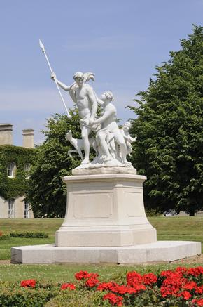 Venus and Adonis statue in the garden at Wrest Park