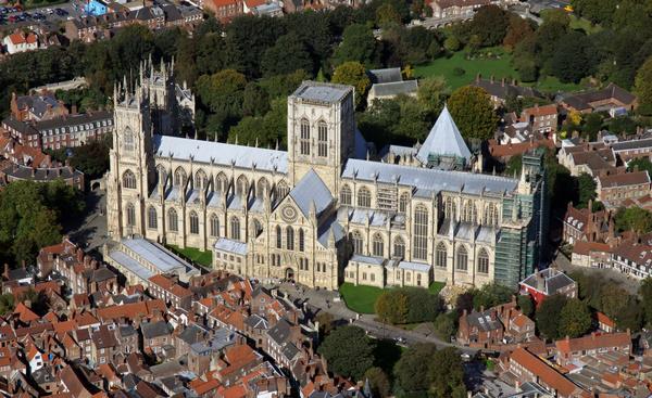 Aerial view of York Minster