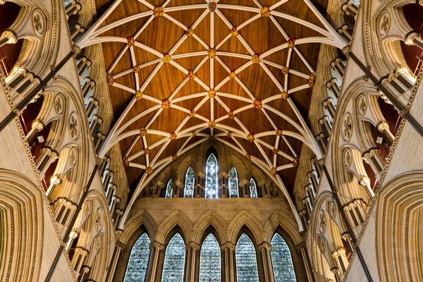 The North Transept roof and Five Sisters Window at York Minster