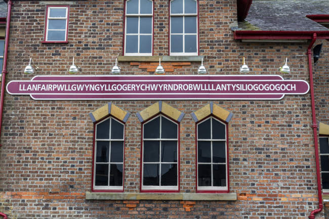 Llanfairpwllgwyngyll railway station sign