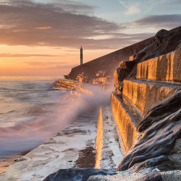 Aberystwyth Pier at Sunset © Shutterstock / Izzy Standbridge Aberystwyth Pier at Sunset