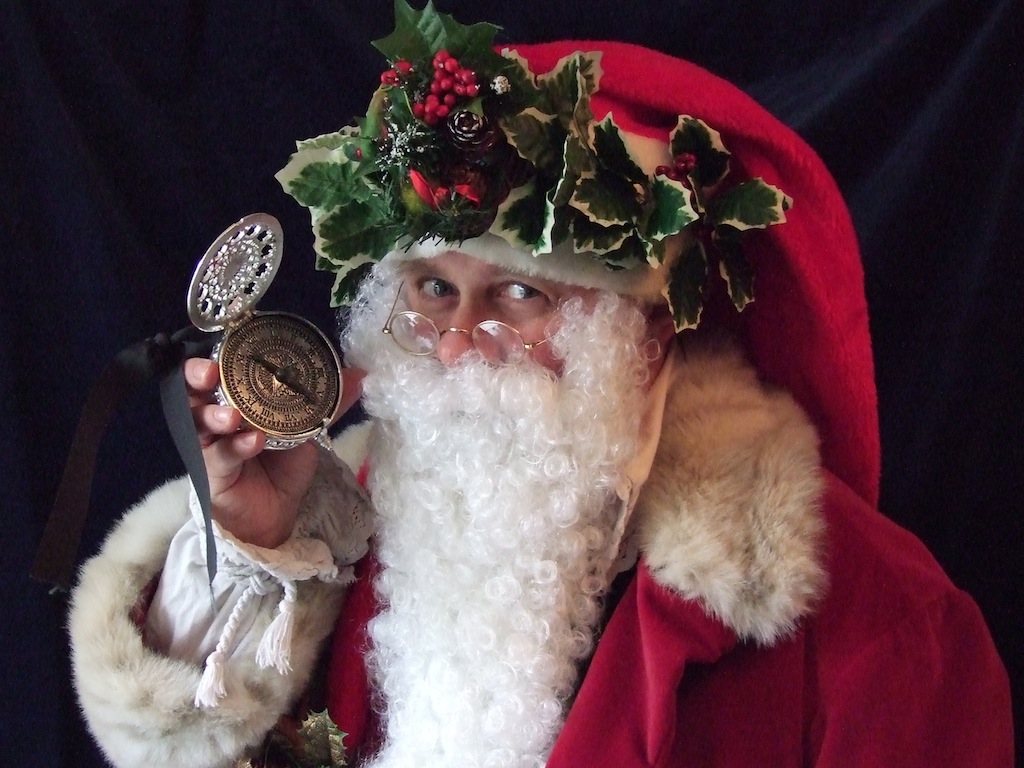 Closeup of jolly Father Christmas