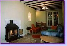 Lounge with feature fire place