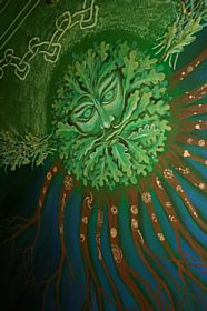 part of mural painted on the ceiling of Barge Inn, Alton Barnes  &copy; Lynette Thomas