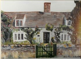 Painting of the Old Farmhouse in Boxted, Suffolk &copy; Chris Livingston