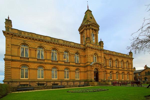 Gothic Victoria Hall in Saltaire, Bradford