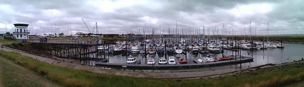 Panorama of Bradwell Marina