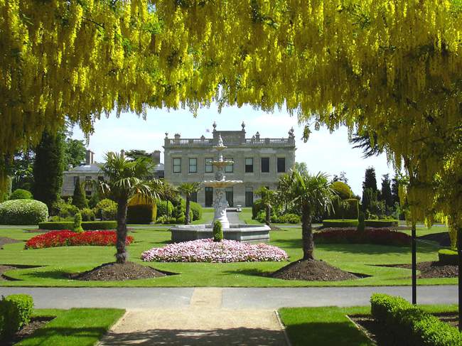Brodsworth Hall and Fountain from Laburnum Arch &copy; Steve Willimott
